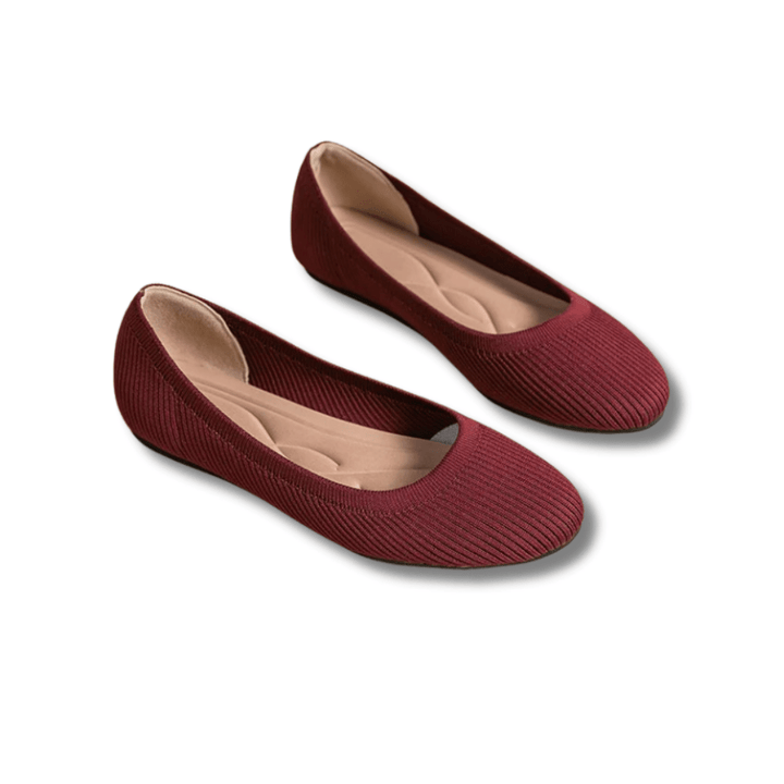 Femmes Confortables Chaussures De Ballet Plates | Tricotées