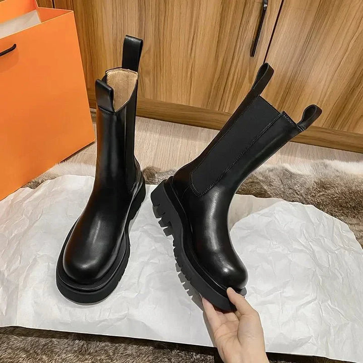 Femmes Noir Slip Sur Cheville Bottes | Stylé
