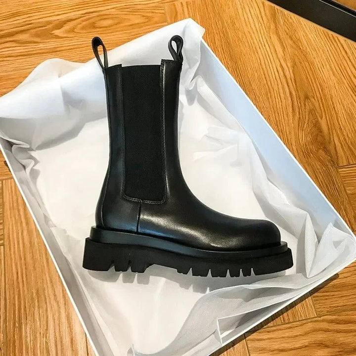 Femmes Noir Slip Sur Cheville Bottes | Stylé
