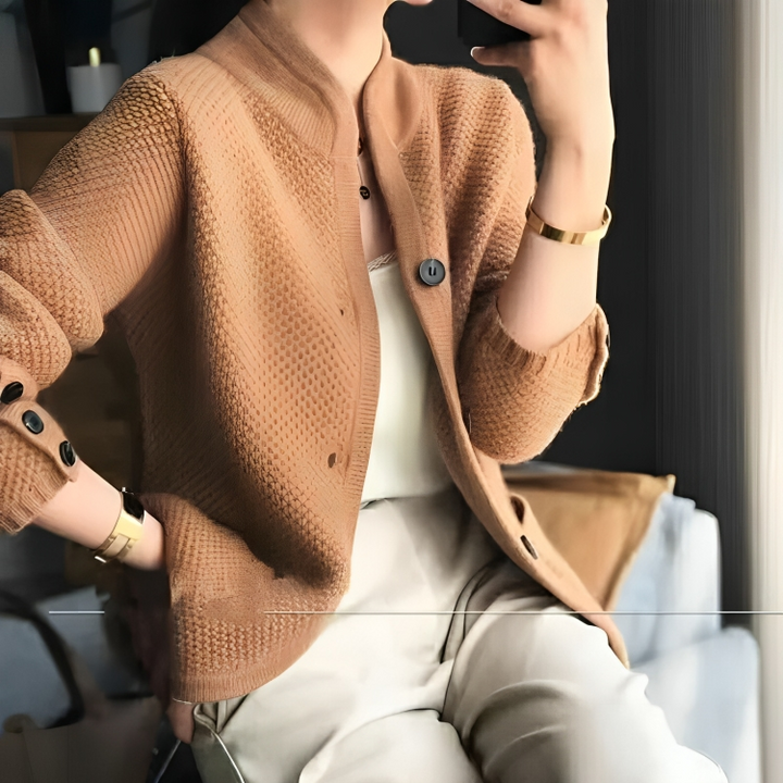 Frau Bequemer Strickwarme Cardigan | Lange Ärmel