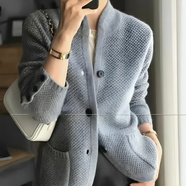 Frau Bequemer Strickwarme Cardigan | Lange Ärmel