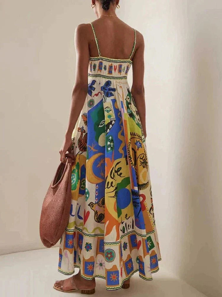 Robe D'été Sans Manches À Couleurs Vives Pour Femmes | Maxi