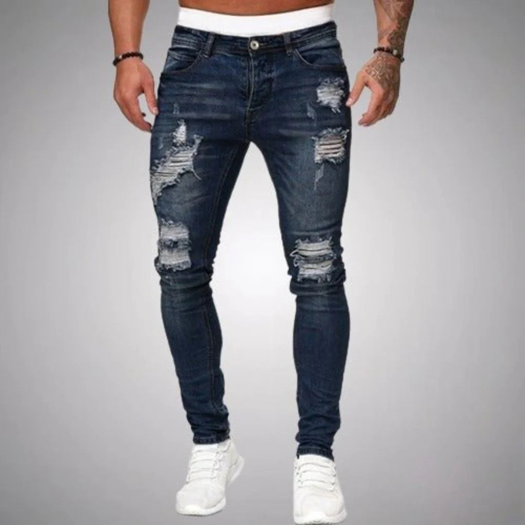 Jeans Déchirés Confortables Pour Hommes | Décontracté