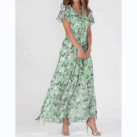 Robe D'été Florale Élégante Pour Femmes | Maxi