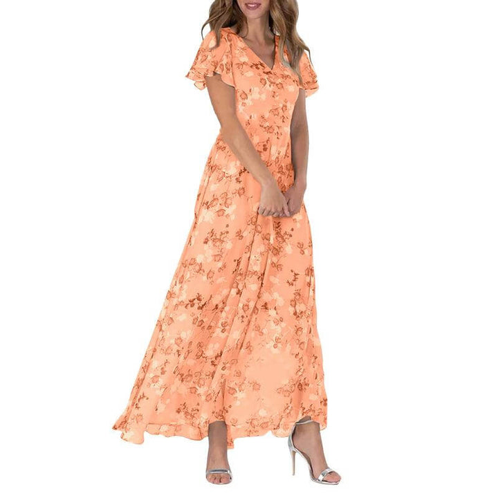 Robe D'été Florale Élégante Pour Femmes | Maxi