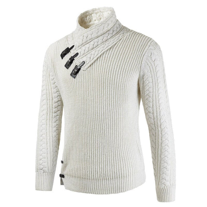 Pull Tricoté À Col Roulé Élégant Pour Homme | Chaud