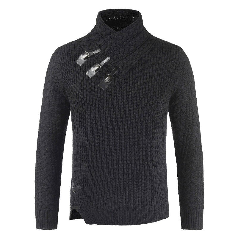 Pull Tricoté À Col Roulé Élégant Pour Homme | Chaud