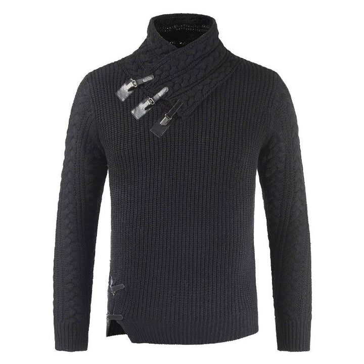 Pull Tricoté À Col Roulé Élégant Pour Homme | Chaud