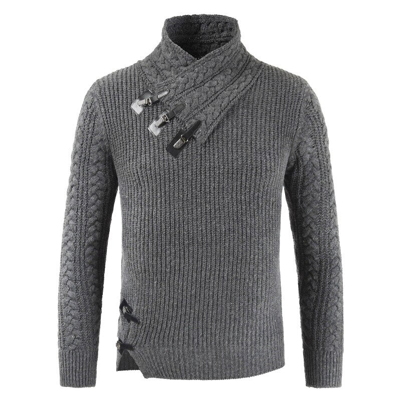 Pull Tricoté À Col Roulé Élégant Pour Homme | Chaud