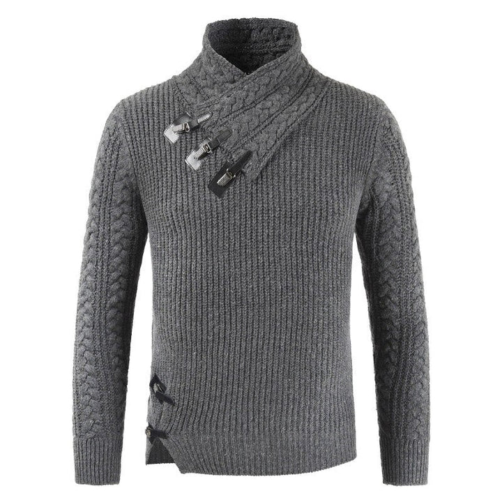 Pull Tricoté À Col Roulé Élégant Pour Homme | Chaud