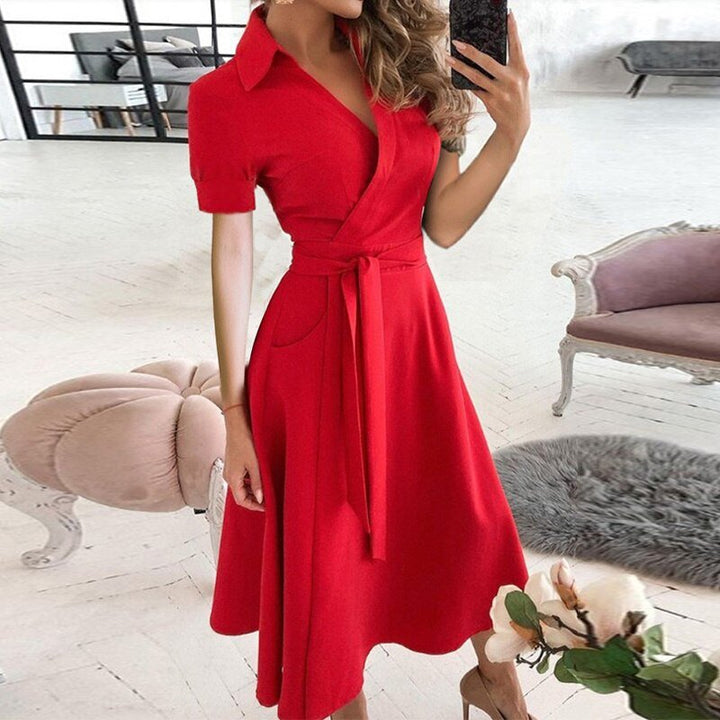 Elegantes A-Linien-Kleid für Frauen | Midi