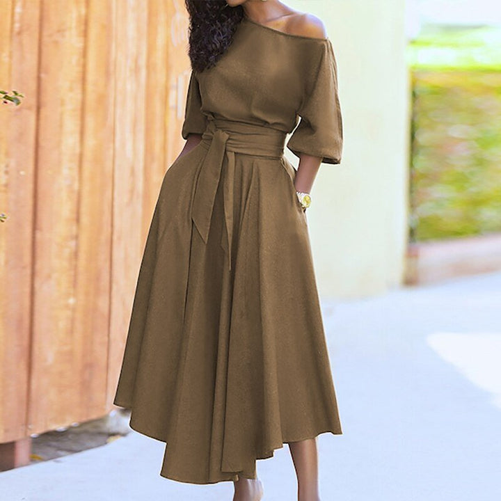 Elegantes A-Linien-Kleid für Frauen | Midi
