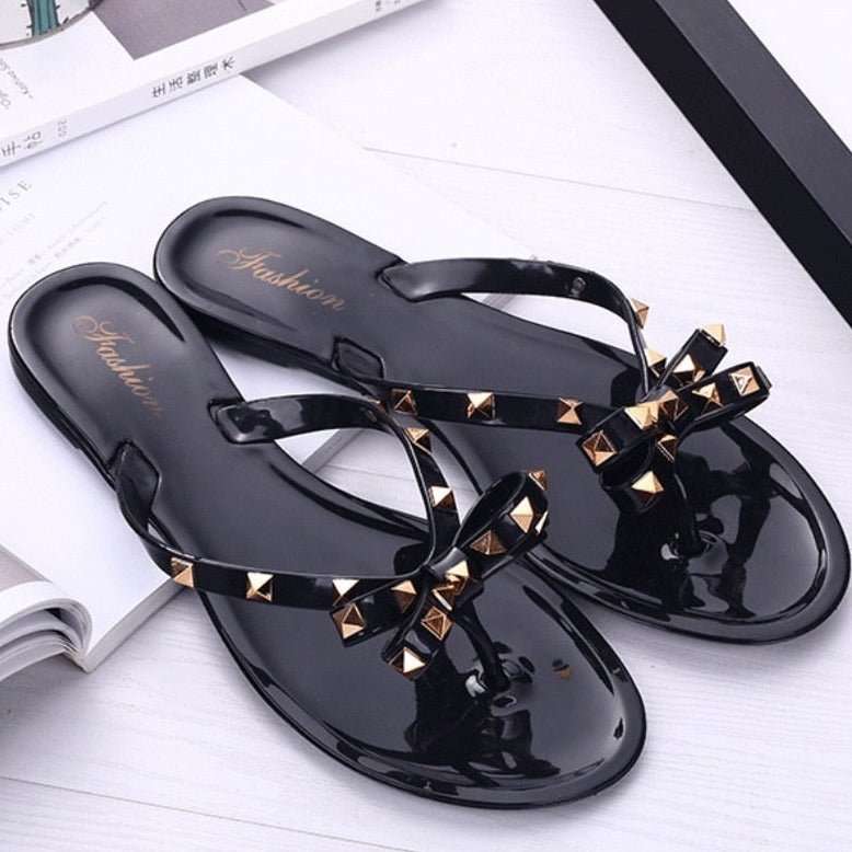 Sommerliche, lässige Sandalen mit Nieten für Frauen | Plat
