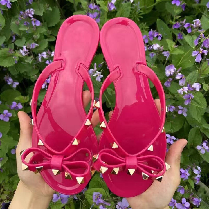 Sommerliche, lässige Sandalen mit Nieten für Frauen | Plat